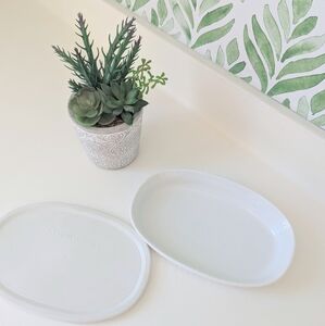 ⭐CorningWare French White Stoneware Bakeware With Lid 23oz⭐